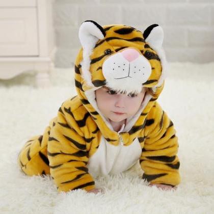 Tiger Eco Friendly Baby Hoodie Vest Baby Clothes..
