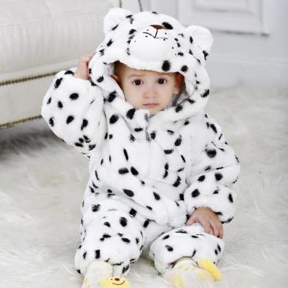 Personalized Snow Leopard Baby Onesie And Leg..