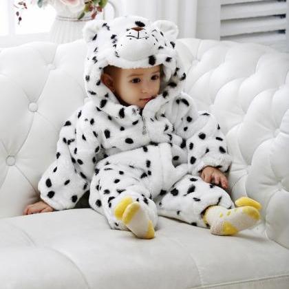 Personalized Snow Leopard Baby Onesie And Leg..