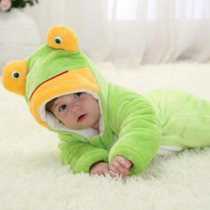 Frog Winter Type Unisex Playsuits Romper Toddlers..