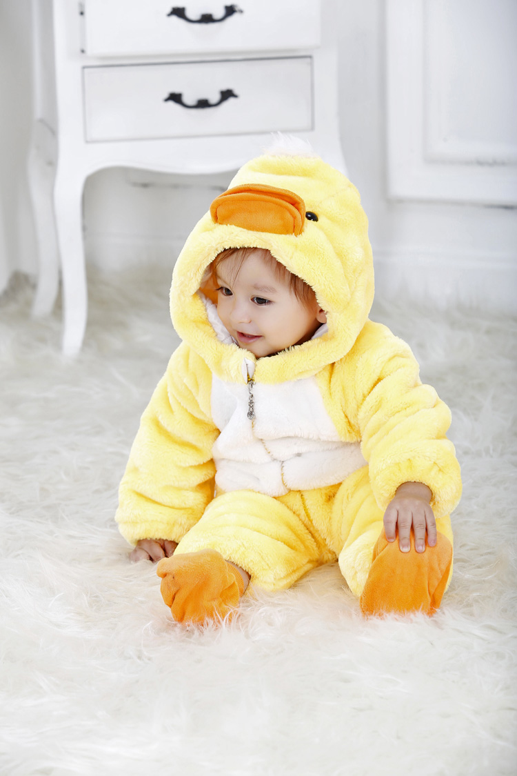 Eco Friendly Yellow Duck Baby Hoodie Baby Onesie Baby Clothes Gift