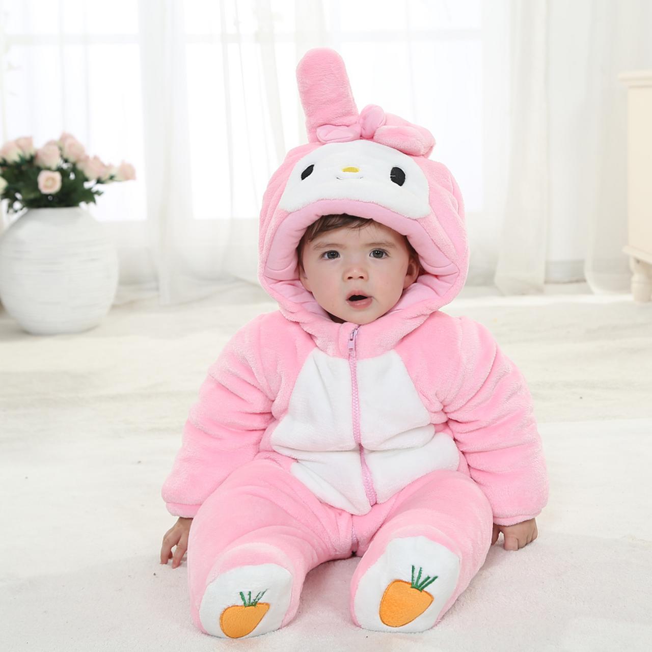 Baby Infant Romper Pyjama Winter Toddler Cartoon Pink Rabbit Outfit  Jumpsuit Clothe set Long Sleeve Soft Dress Sleepsuit Onesies Body Suit Full  Sleeve Gift Set (9 to 12 Months) price in UAE